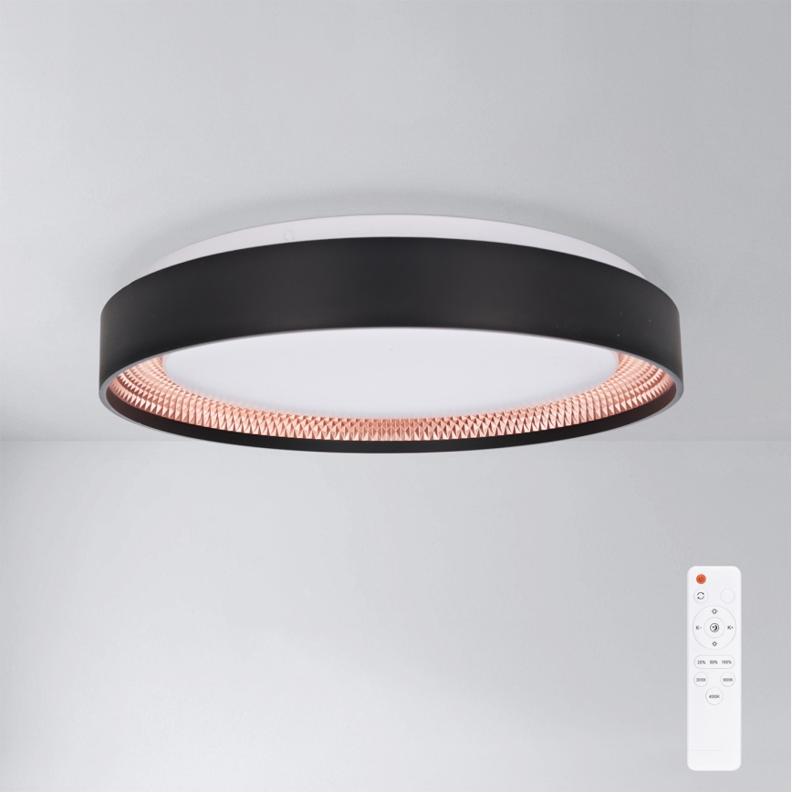 Brilagi - LED Stmívatelné stropní svítidlo WALDO LED/48W/230V 3000-6500K pr. 40 cm černá/zlatá + dálkové ovládání