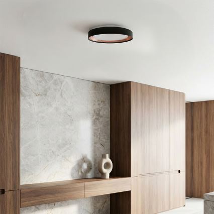 Brilagi - LED Stmívatelné stropní svítidlo WALDO LED/48W/230V 3000-6500K pr. 40 cm černá/zlatá + dálkové ovládání