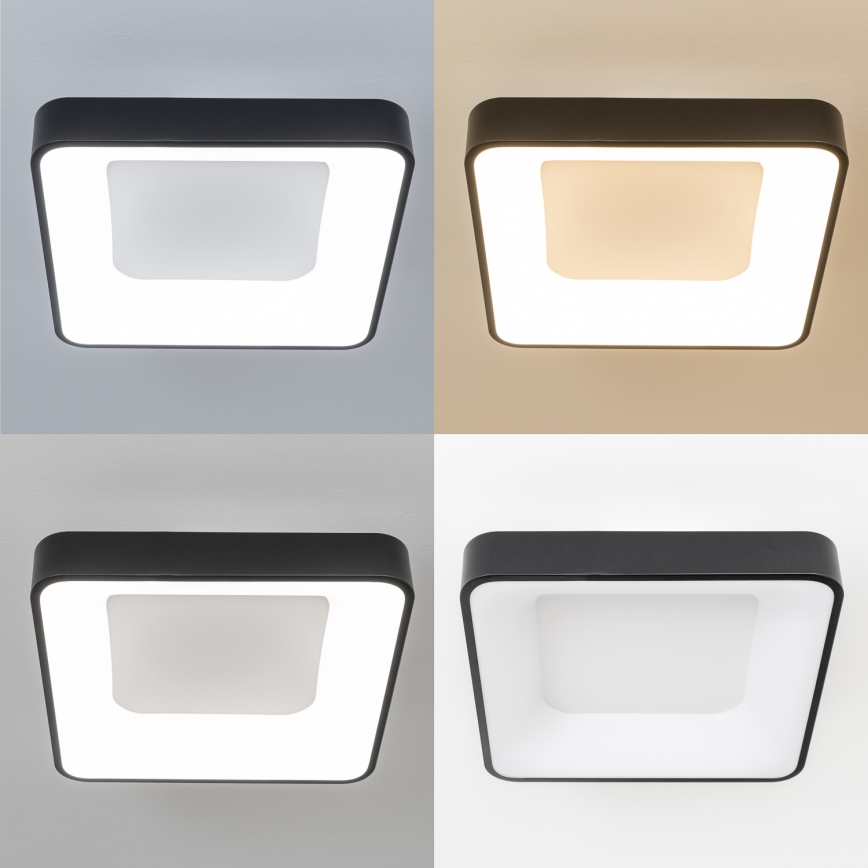 Brilagi - LED Stmívatelné stropní svítidlo FALCON II LED/80W/230V 3000-6500K 40x40 cm černá + dálkové ovládání