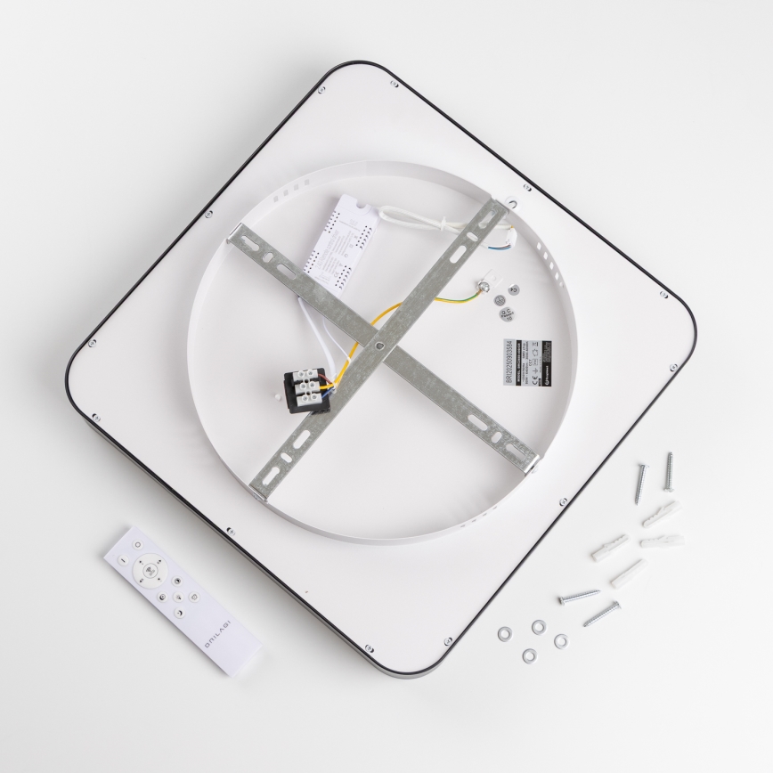 Brilagi - LED Stmívatelné stropní svítidlo FALCON II LED/80W/230V 3000-6500K 40x40 cm černá + dálkové ovládání