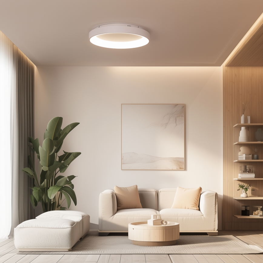 Brilagi - LED Stmívatelné stropní svítidlo FALCON II LED/99W/230V 3000-6500K pr. 60 cm bílá + dálkové ovládání