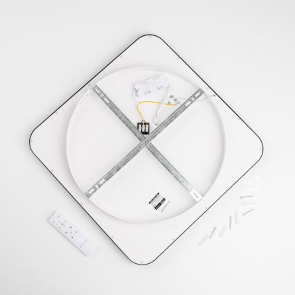 Brilagi - LED Stmívatelné stropní svítidlo FALCON SLIM LED/50W/230V 3000-6500K 50x50 cm černá + dálkové ovládání