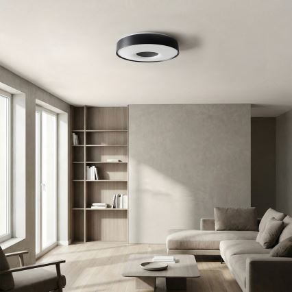 Brilagi - LED Stmívatelné stropní svítidlo JAMIS LED/48W/230V 3000-6500K pr. 39 cm černá + dálkové ovládání