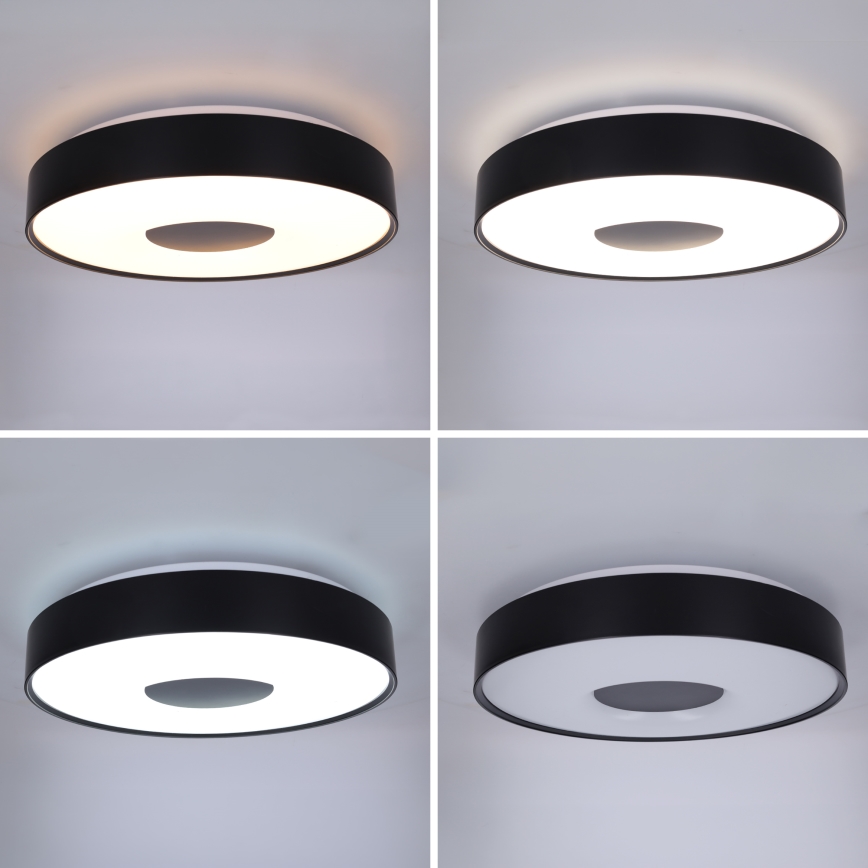 Brilagi - LED Stmívatelné stropní svítidlo JAMIS LED/48W/230V 3000-6500K pr. 39 cm černá + dálkové ovládání