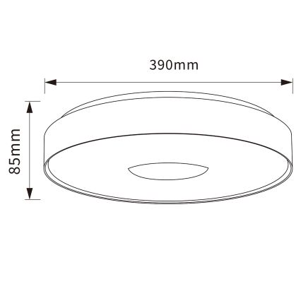 Brilagi - LED Stmívatelné stropní svítidlo JAMIS LED/48W/230V 3000-6500K pr. 39 cm černá + dálkové ovládání
