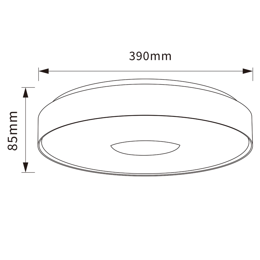 Brilagi - LED Stmívatelné stropní svítidlo JAMIS LED/48W/230V 3000-6500K pr. 39 cm černá + dálkové ovládání