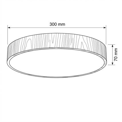 Brilagi - LED Stmívatelné stropní svítidlo POOL LED/36W/230V 3000-6000K pr. 30 cm dekor dřeva + dálkové ovládání