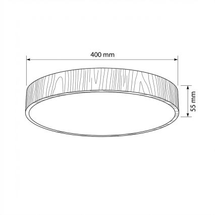 Brilagi - LED Stmívatelné stropní svítidlo POOL LED/50W/230V 3000-6000K pr. 40 cm dekor dřeva + dálkové ovládání
