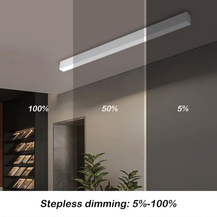 Brilagi - LED Stmívatelné stropní svítidlo SLEEKLINE SMART LED/40W/230V 3000-6000K Wi-Fi Tuya bílá + dálkové ovládání