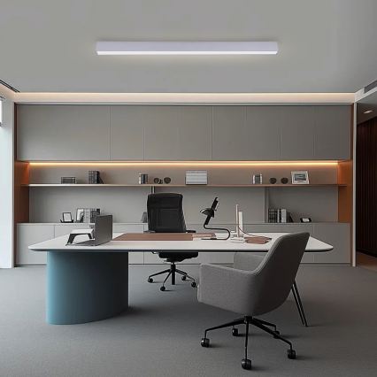 Brilagi - LED Stmívatelné stropní svítidlo SLEEKLINE SMART LED/40W/230V 3000-6000K Wi-Fi Tuya stříbrná + dálkové ovládání