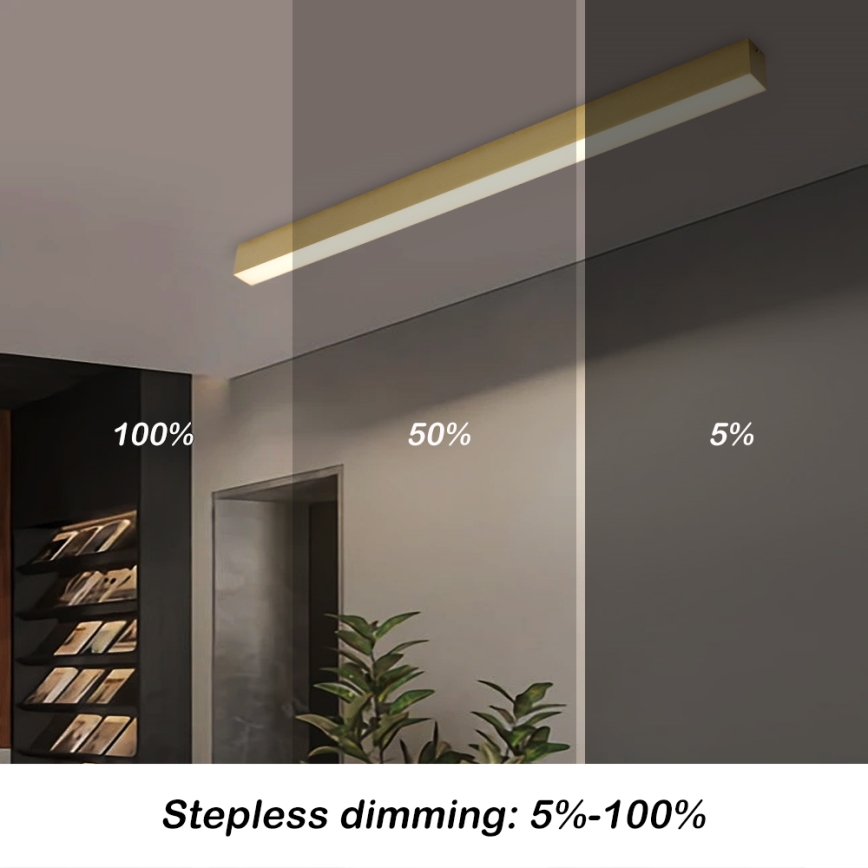 Brilagi - LED Stmívatelné stropní svítidlo SLEEKLINE SMART LED/40W/230V 3000-6000K Wi-Fi Tuya zlatá + dálkové ovládání