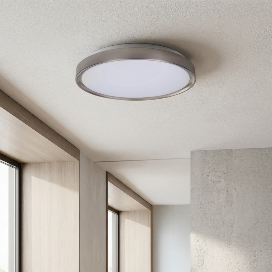 Brilagi - LED Stmívatelné stropní svítidlo FANCIA LED/48W/230V 3000-6500K pr. 39 cm stříbrná + dálkové ovládání