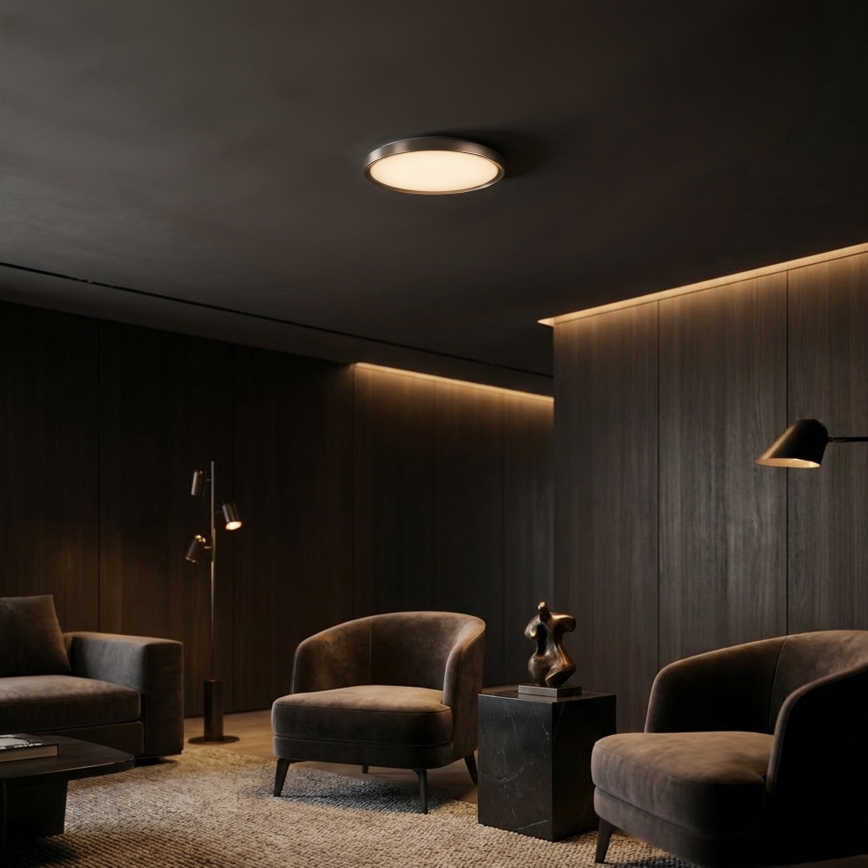 Brilagi - LED Stmívatelné stropní svítidlo FANCIA LED/48W/230V 3000-6500K pr. 39 cm stříbrná + dálkové ovládání