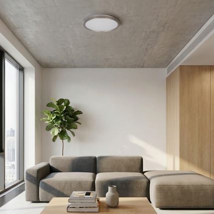 Brilagi - LED Stmívatelné stropní svítidlo FANCIA LED/48W/230V 3000-6500K pr. 39 cm stříbrná + dálkové ovládání