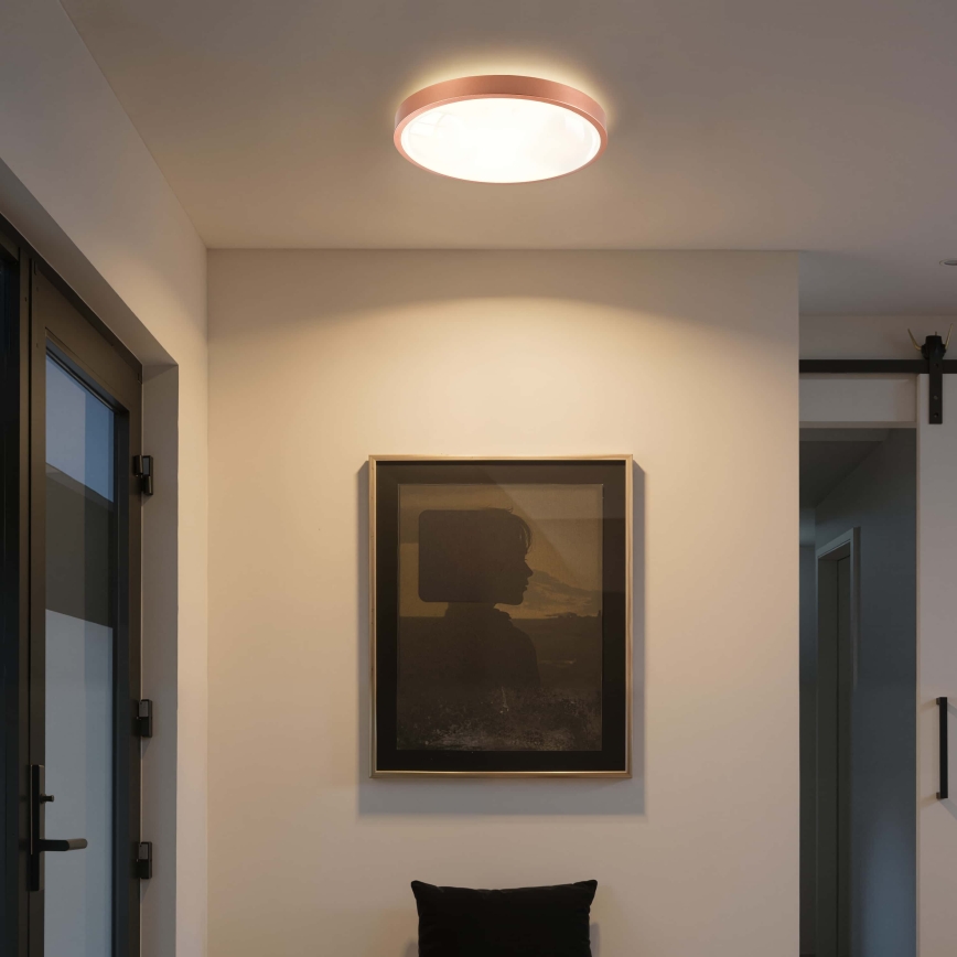 BRILAGI - LED Stmívatelné stropní svítidlo GLASS POOL DOUBLE LED/48W/230V pr. 40 cm měděná + dálkové ovládání