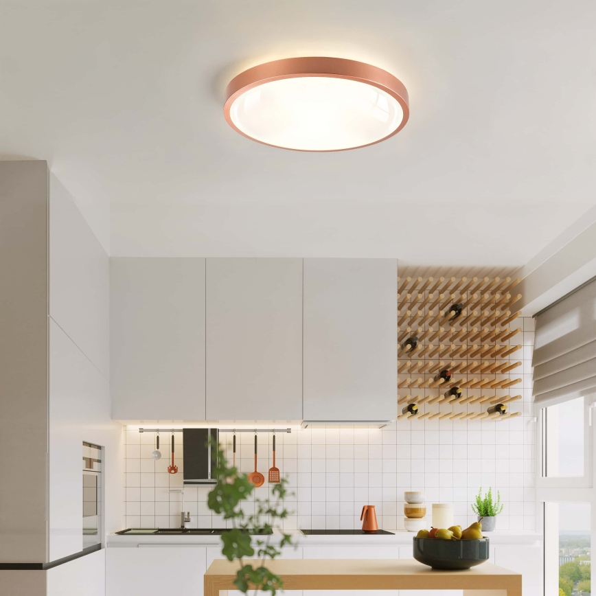 BRILAGI - LED Stmívatelné stropní svítidlo GLASS POOL DOUBLE LED/48W/230V pr. 40 cm měděná + dálkové ovládání