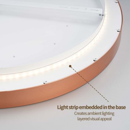 BRILAGI - LED Stmívatelné stropní svítidlo GLASS POOL DOUBLE LED/80W/230V pr. 60 cm měděná + dálkové ovládání