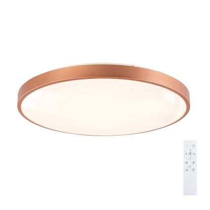BRILAGI - LED Stmívatelné stropní svítidlo GLASS POOL DOUBLE LED/80W/230V pr. 60 cm měděná + dálkové ovládání