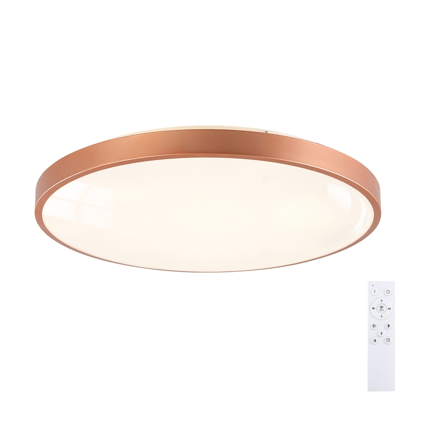 BRILAGI - LED Stmívatelné stropní svítidlo GLASS POOL DOUBLE LED/80W/230V pr. 60 cm měděná + dálkové ovládání