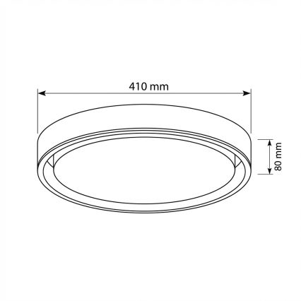 Brilagi - LED Stmívatelné stropní svítidlo MATTEO LED/48W/230V 3000-6500K pr. 41 cm černá  + dálkové ovládání