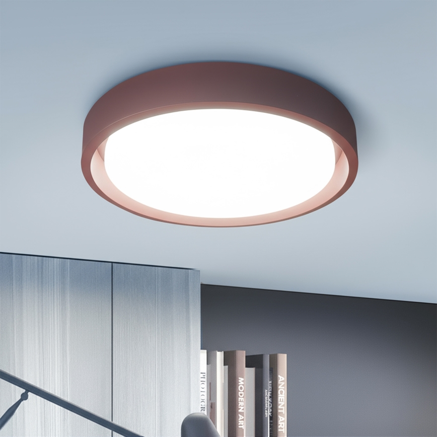 Brilagi - LED Stmívatelné stropní svítidlo MATTEO LED/48W/230V 3000-6500K pr. 41 cm červená + dálkové ovládání