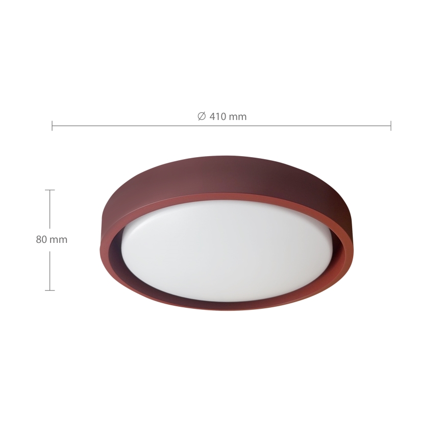 Brilagi - LED Stmívatelné stropní svítidlo MATTEO LED/48W/230V 3000-6500K pr. 41 cm červená + dálkové ovládání