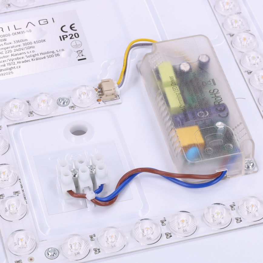 Brilagi - LED Stmívatelné stropní svítidlo MATTEO LED/48W/230V 3000-6500K pr. 41 cm červená + dálkové ovládání