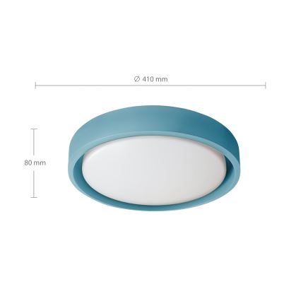 Brilagi - LED Stmívatelné stropní svítidlo MATTEO LED/48W/230V 3000-6500K pr. 41 cm tyrkysová + dálkové ovládání