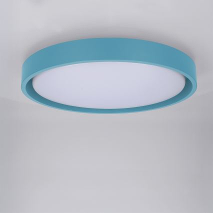 Brilagi - LED Stmívatelné stropní svítidlo MATTEO LED/48W/230V 3000-6500K pr. 41 cm tyrkysová + dálkové ovládání