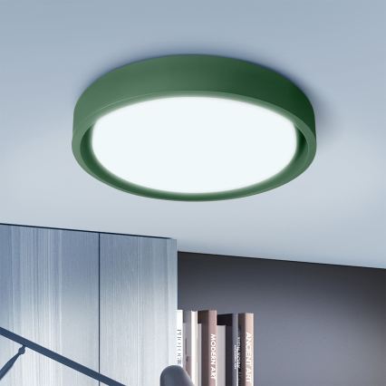 Brilagi - LED Stmívatelné stropní svítidlo MATTEO LED/48W/230V 3000-6500K pr. 41 cm zelená + dálkové ovládání