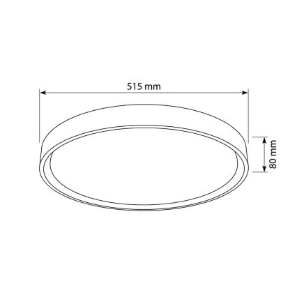 Brilagi - LED Stmívatelné stropní svítidlo MATTEO LED/60W/230V 3000-6500K pr. 51,5 cm černá + dálkové ovládání