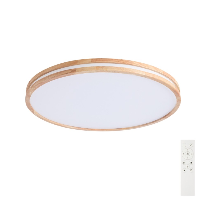 Brilagi - LED Stmívatelné stropní svítidlo MOLINA LED/100W/230V 3000-6000K dub pr. 80 cm + dálkové ovládání