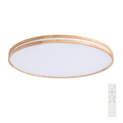 Brilagi - LED Stmívatelné stropní svítidlo MOLINA LED/128W/230V 3000-6000K dub pr. 100 cm + dálkové ovládání
