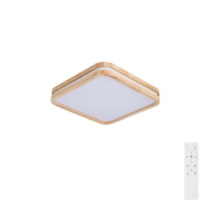 Brilagi - LED Stmívatelné stropní svítidlo MOLINA SQUARE LED/48W/230V 3000-6000K dub 40x40 cm + dálkové ovládání