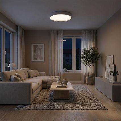 Brilagi - LED Stmívatelné stropní svítidlo NANCI LED/60W/230V 3000-6500K pr. 49 cm bílá + dálkové ovládání