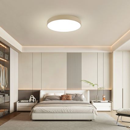 Brilagi - LED Stmívatelné stropní svítidlo POOL SMART LED/100W/230V 3000-6000K 80 cm béžová Wi-Fi Tuya + dálkové ovládání