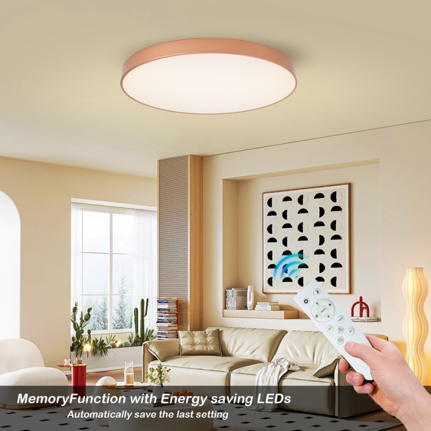 Brilagi - LED Stmívatelné stropní svítidlo POOL SMART LED/100W/230V 3000-6000K pr. 80 cm Wi-Fi Tuya bronzová + dálkové ovládání