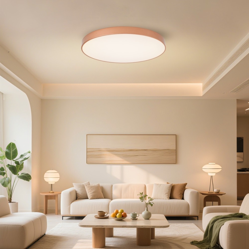 Brilagi - LED Stmívatelné stropní svítidlo POOL SMART LED/100W/230V 3000-6000K pr. 80 cm Wi-Fi Tuya bronzová + dálkové ovládání