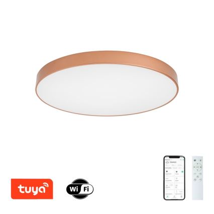 Brilagi - LED Stmívatelné stropní svítidlo POOL SMART LED/100W/230V 3000-6000K pr. 80 cm Wi-Fi Tuya bronzová + dálkové ovládání