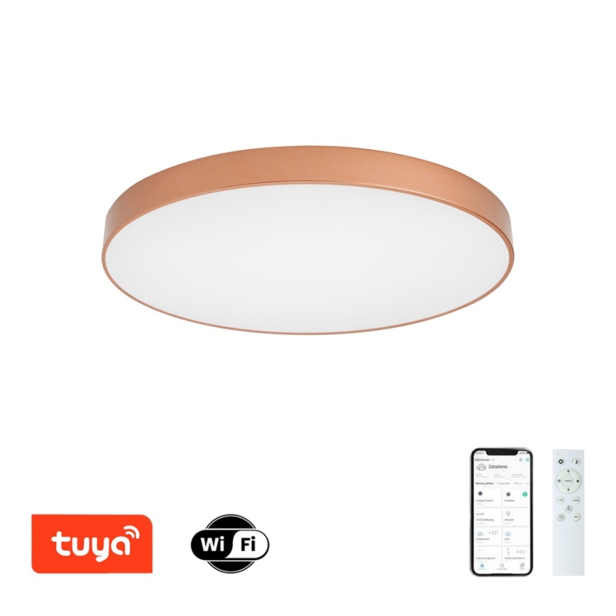 Brilagi - LED Stmívatelné stropní svítidlo POOL SMART LED/100W/230V 3000-6000K pr. 80 cm Wi-Fi Tuya bronzová + dálkové ovládání