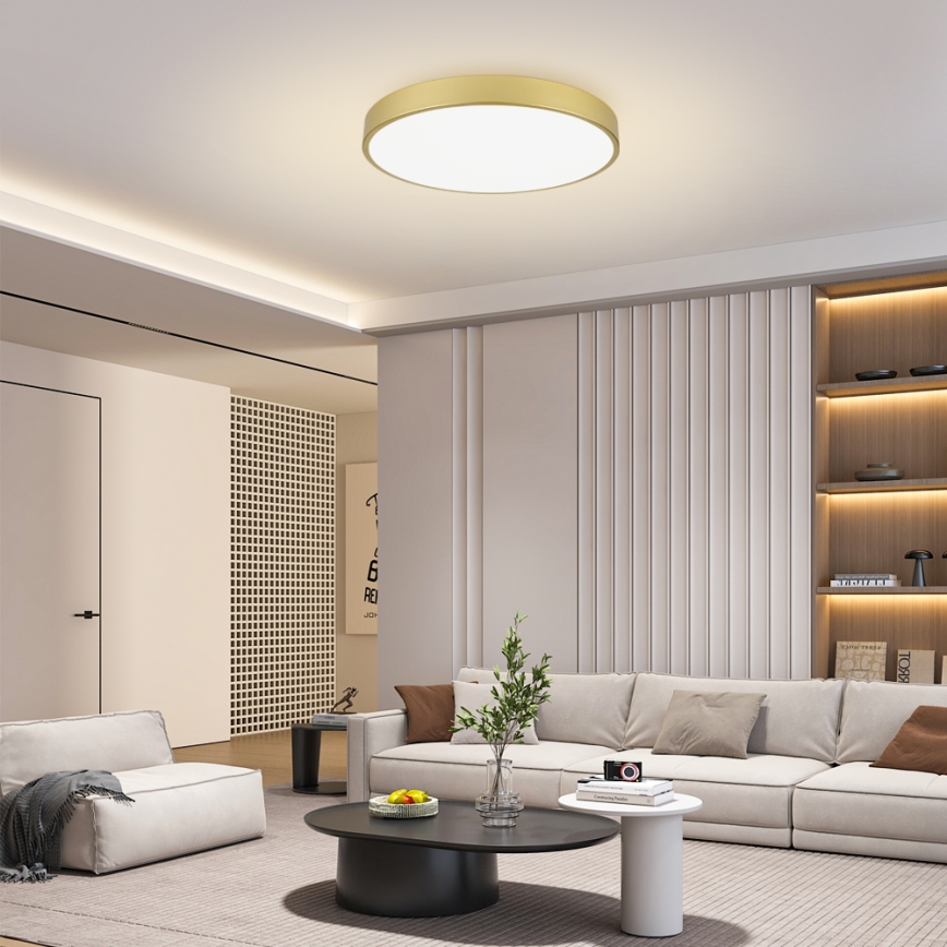 Brilagi - LED Stmívatelné stropní svítidlo POOL SMART LED/100W/230V 3000-6000K 80 cm zlatá Wi-Fi Tuya + dálkové ovládání