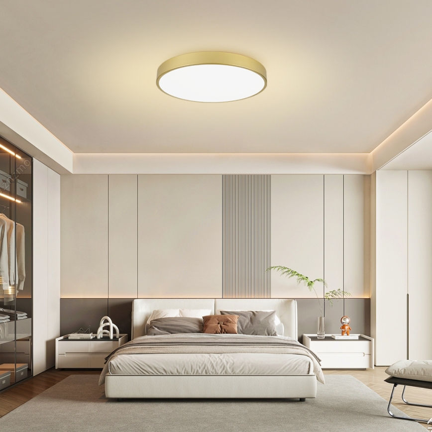 Brilagi - LED Stmívatelné stropní svítidlo POOL SMART LED/100W/230V 3000-6000K 80 cm zlatá Wi-Fi Tuya + dálkové ovládání