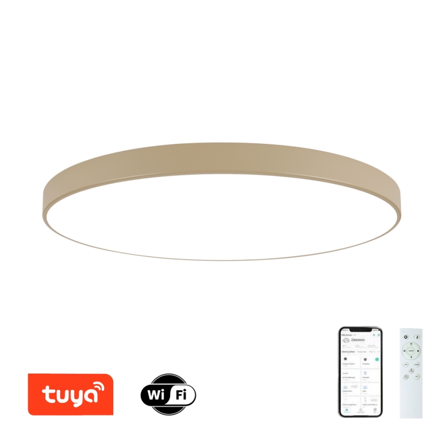 Brilagi - LED Stmívatelné stropní svítidlo POOL SMART LED/180W/230V 3000-6000K 120 cm béžová Wi-Fi Tuya + dálkové ovládání