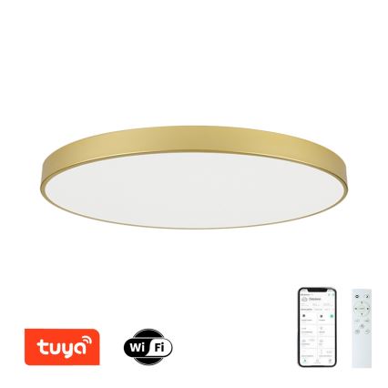 Brilagi - LED Stmívatelné stropní svítidlo POOL SMART LED/180W/230V 3000-6000K 120 cm zlatá Wi-Fi Tuya + dálkové ovládání