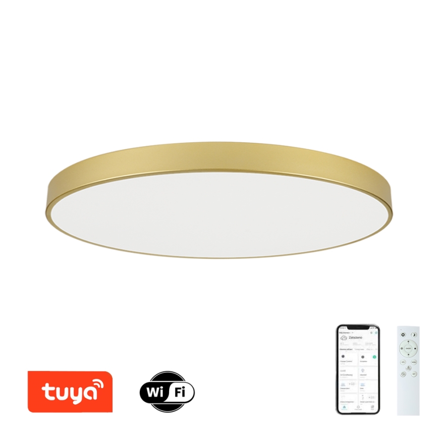 Brilagi - LED Stmívatelné stropní svítidlo POOL SMART LED/180W/230V 3000-6000K 120 cm zlatá Wi-Fi Tuya + dálkové ovládání