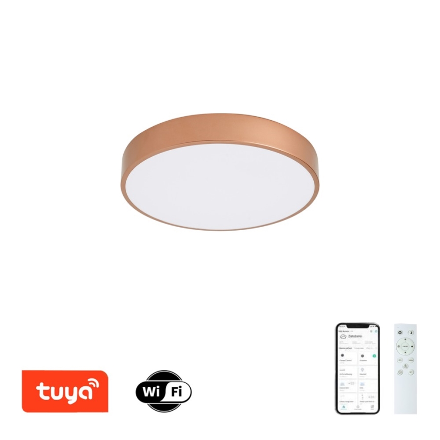 Brilagi - LED Stmívatelné stropní svítidlo POOL SMART LED/48W/230V 3000-6000K pr. 40 cm Wi-Fi Tuya bronzová + dálkové ovládání
