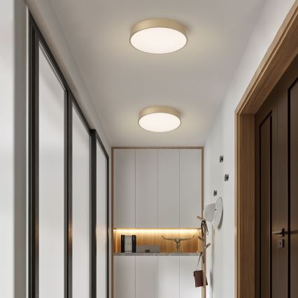 Brilagi - LED Stmívatelné stropní svítidlo POOL SMART LED/48W/230V 3000-6000K pr. 40 cm Wi-Fi Tuya zlatá + dálkové ovládání