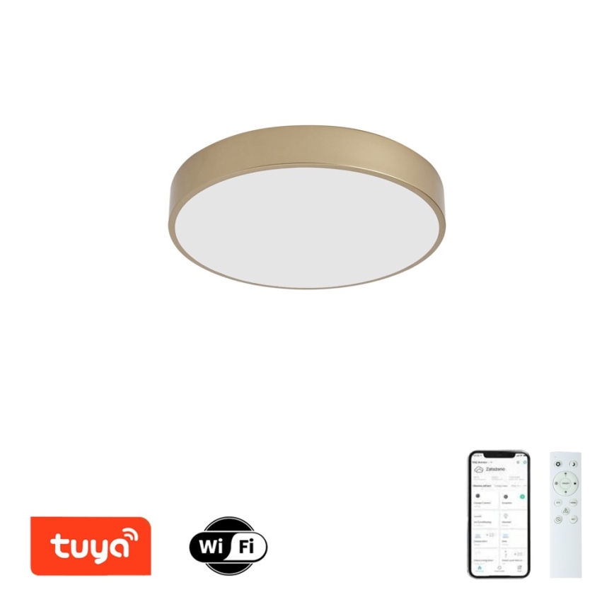 Brilagi - LED Stmívatelné stropní svítidlo POOL SMART LED/48W/230V 3000-6000K pr. 40 cm Wi-Fi Tuya zlatá + dálkové ovládání