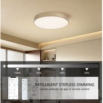 Brilagi - LED Stmívatelné stropní svítidlo POOL SMART LED/60W/230V 3000-6000K pr. 50 cm Wi-Fi Tuya zlatá + dálkové ovládání
