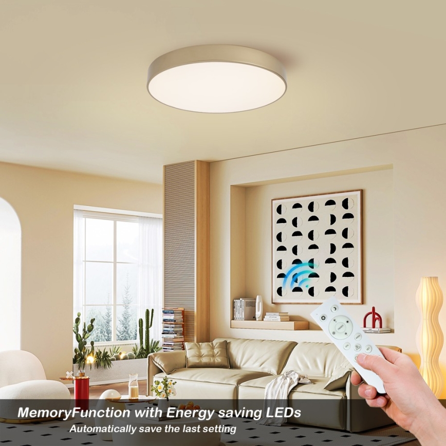Brilagi - LED Stmívatelné stropní svítidlo POOL SMART LED/60W/230V 3000-6000K pr. 50 cm Wi-Fi Tuya zlatá + dálkové ovládání